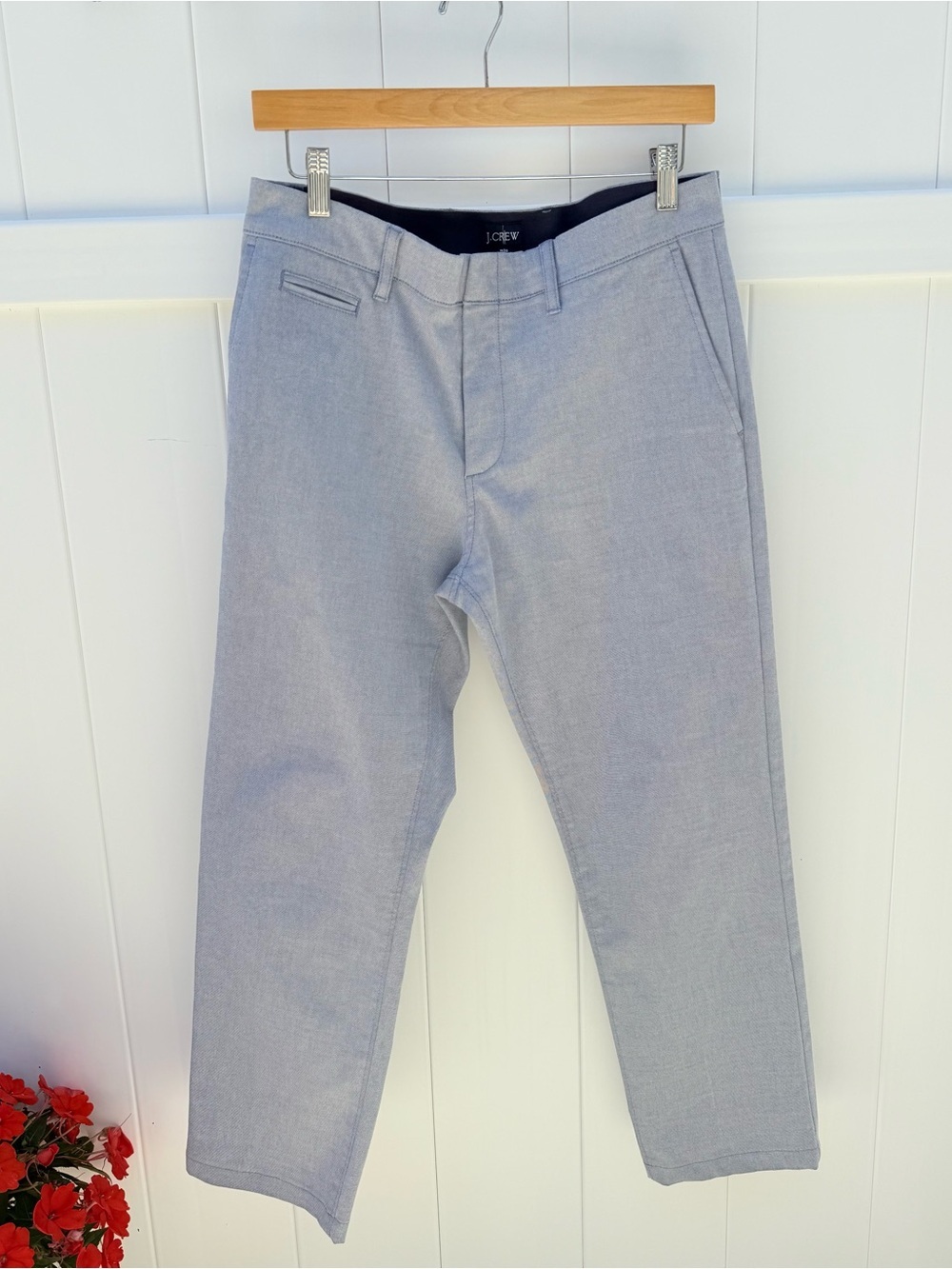 J. Crew Oxford Tech Pant Blue 484 Slim